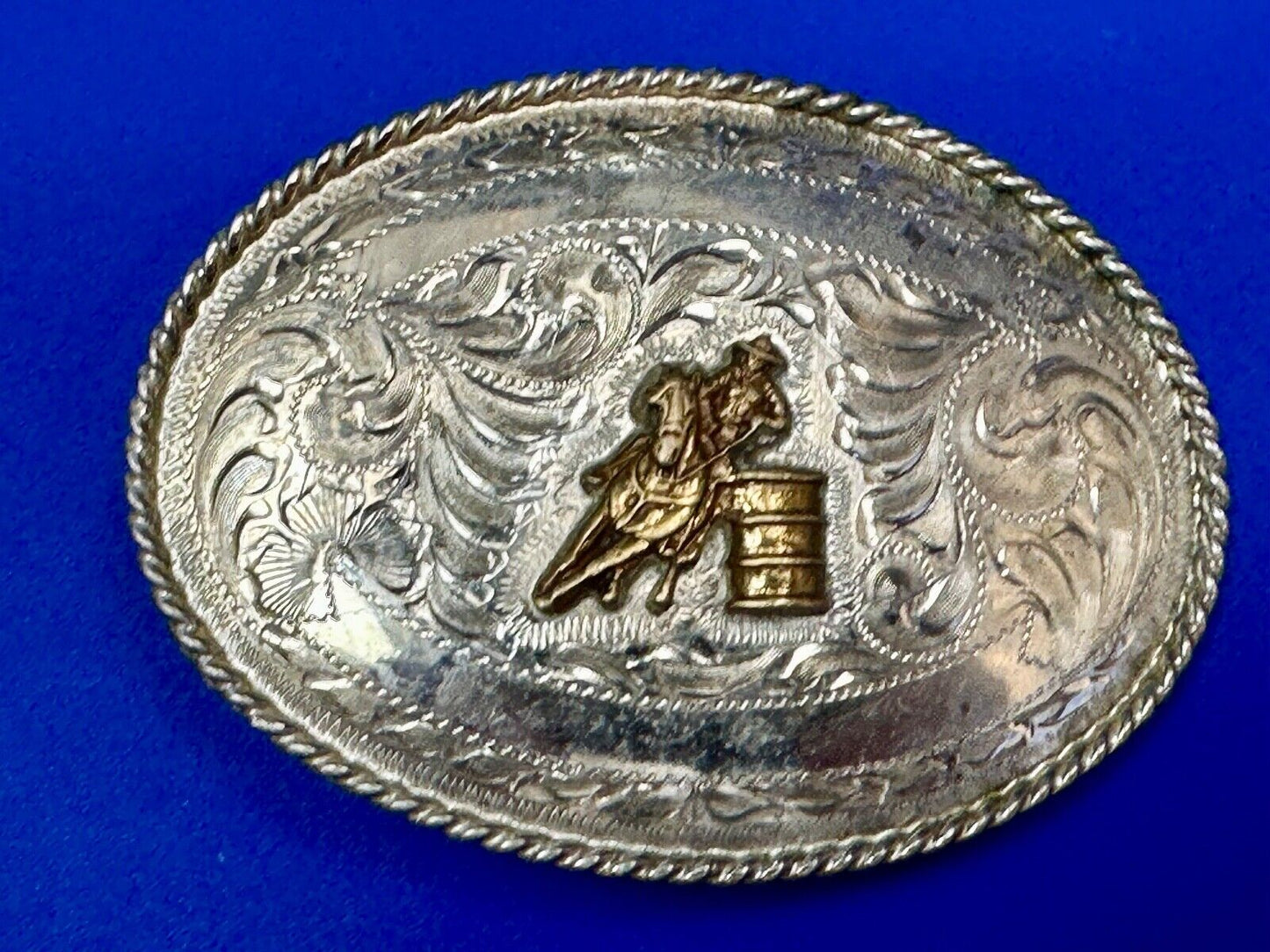 BARREL RACING TROPHY  Blank Award Scrolls to engrave Vintage TEX TAN Belt Buckle