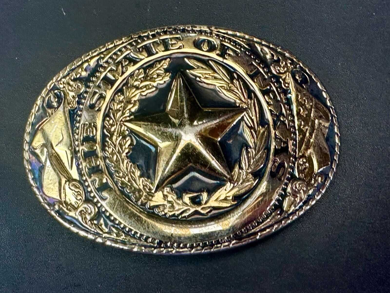 The Great State of Texas Star & Flag & Pride! USA made belt buckle marked W