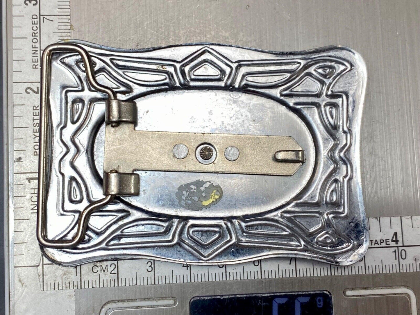 Vintage HORSE in saddle western rodeo cowboys belt buckle