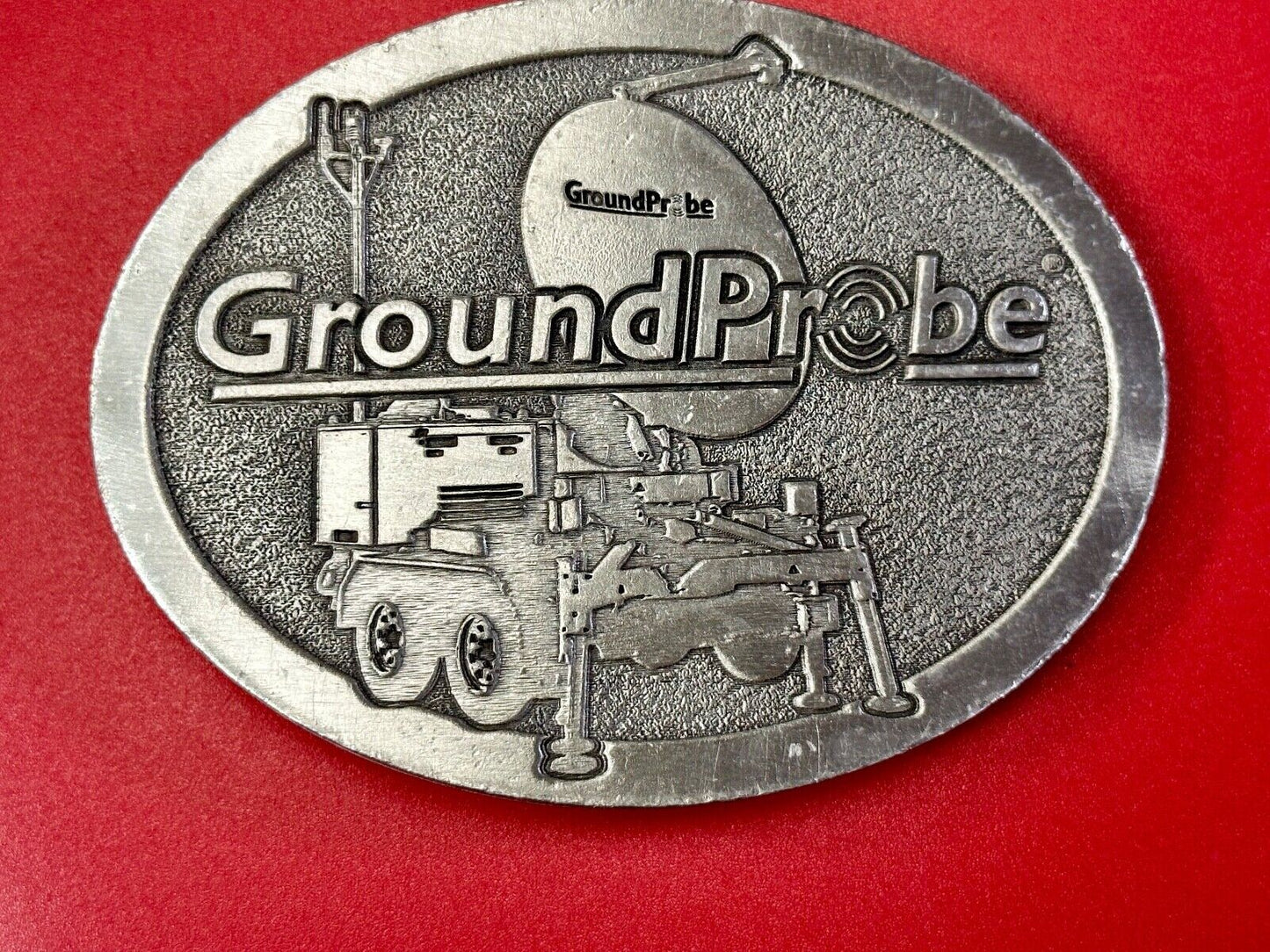 vintage Ground probe Company promo Advertising belt buckle