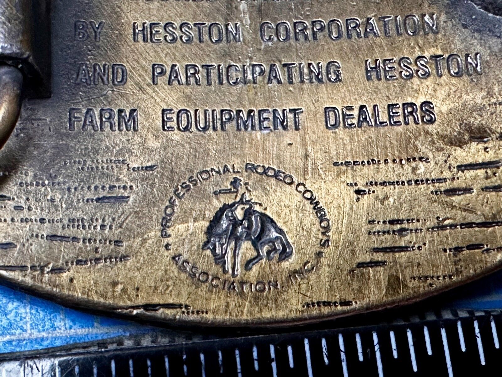 1980 Hesston NFR National Finals Rodeo Cowboys Western Belt Buckle