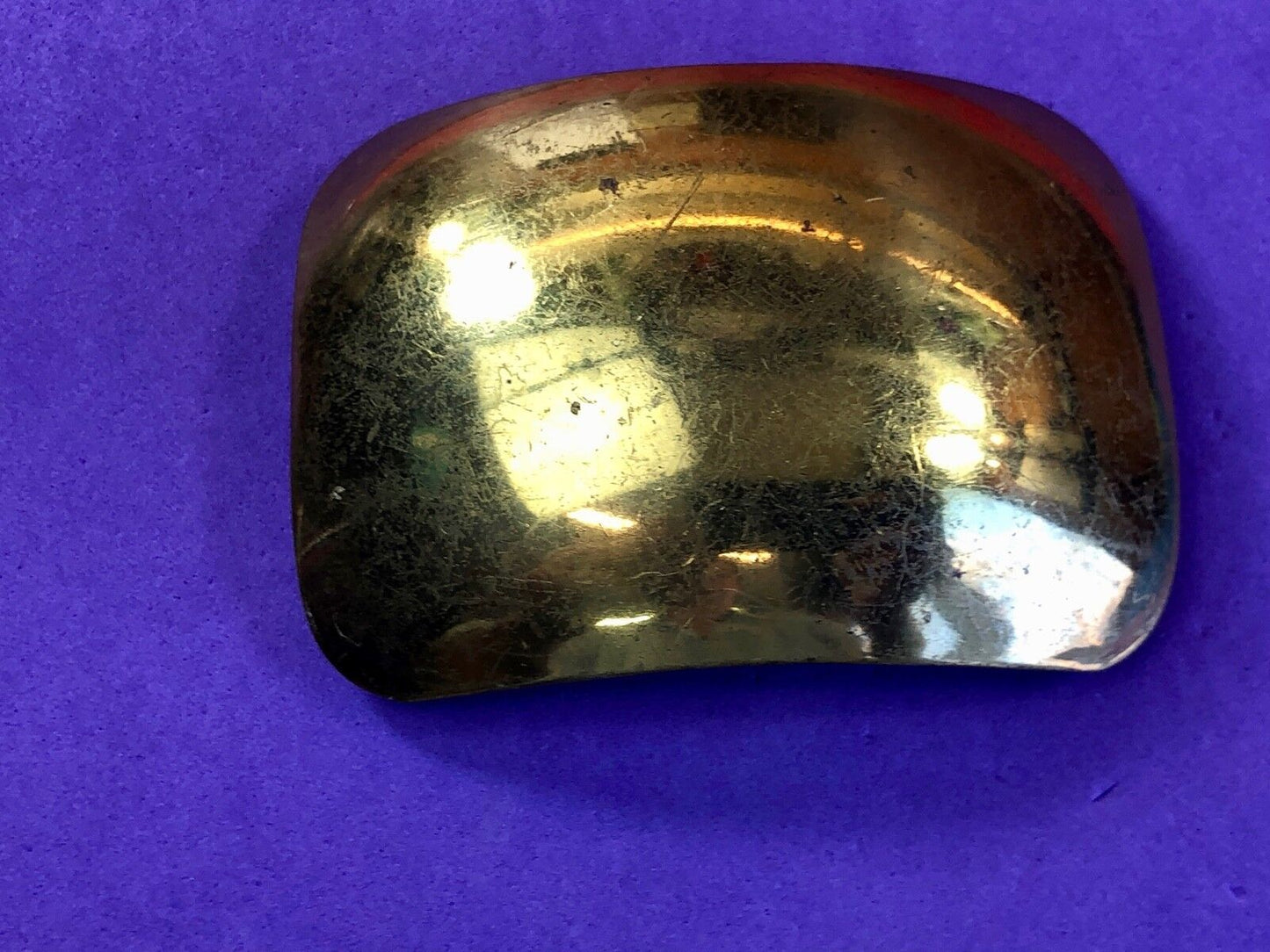 Unknown polished Gold tone  Vintage Belt Clip buckle - Dress Scarf Purse Shoe 