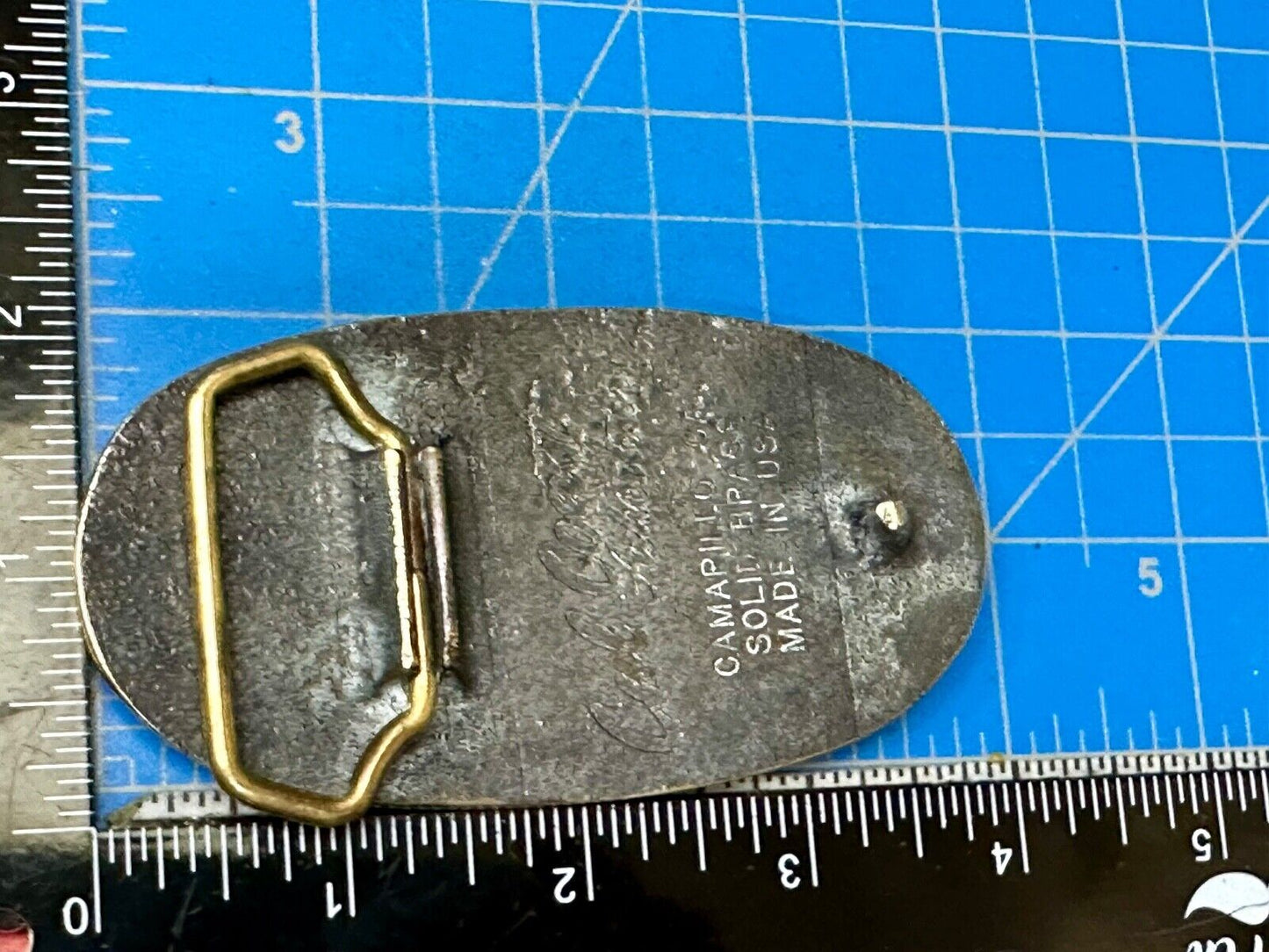 Ventura Casers Oil & Gas Industry Cal Coast Vintage Solid Brass Belt buckle