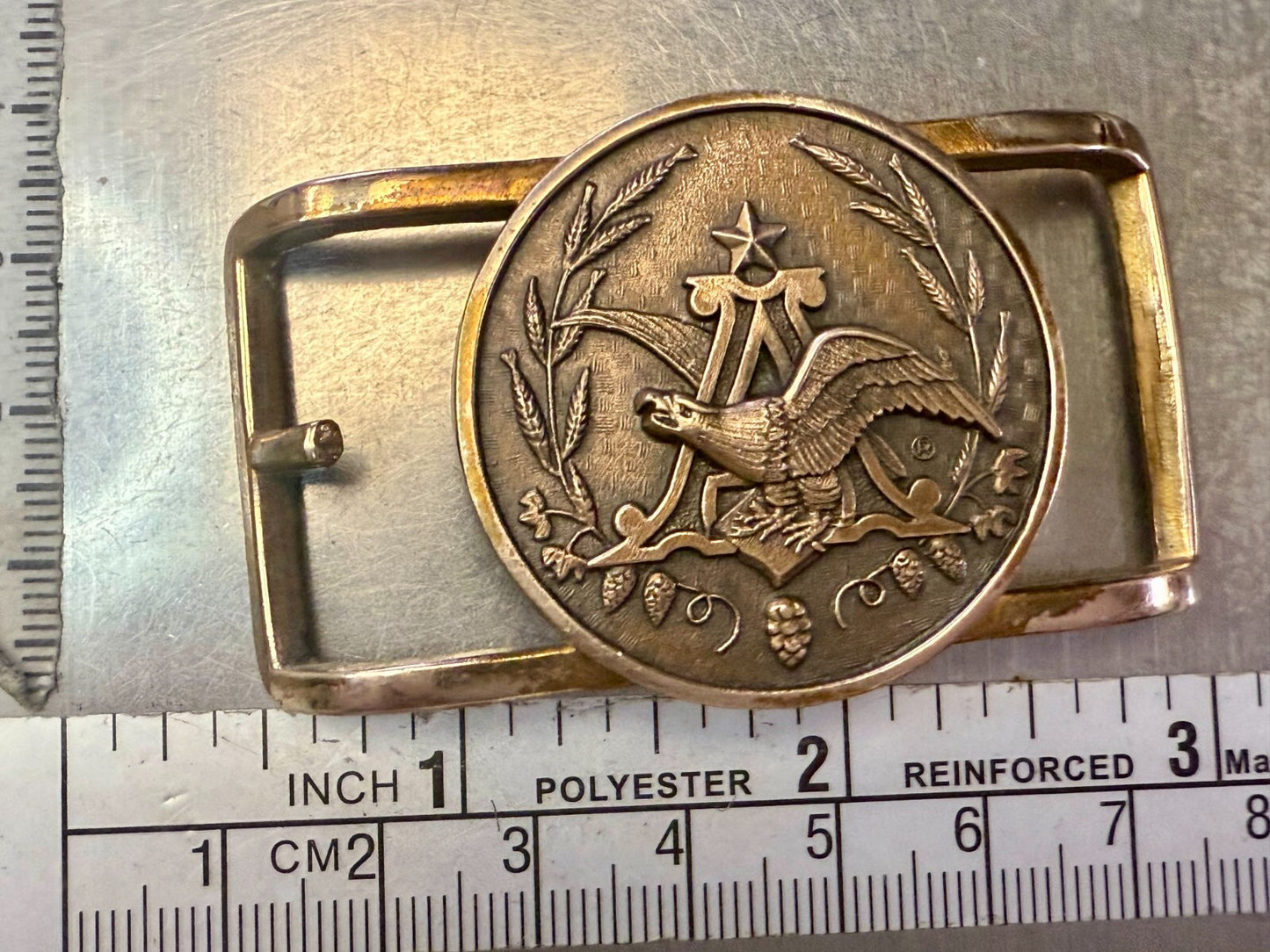 Anheuser Busch Beer Brewing Co Eagle Small Jostens Vintage Belt Buckle