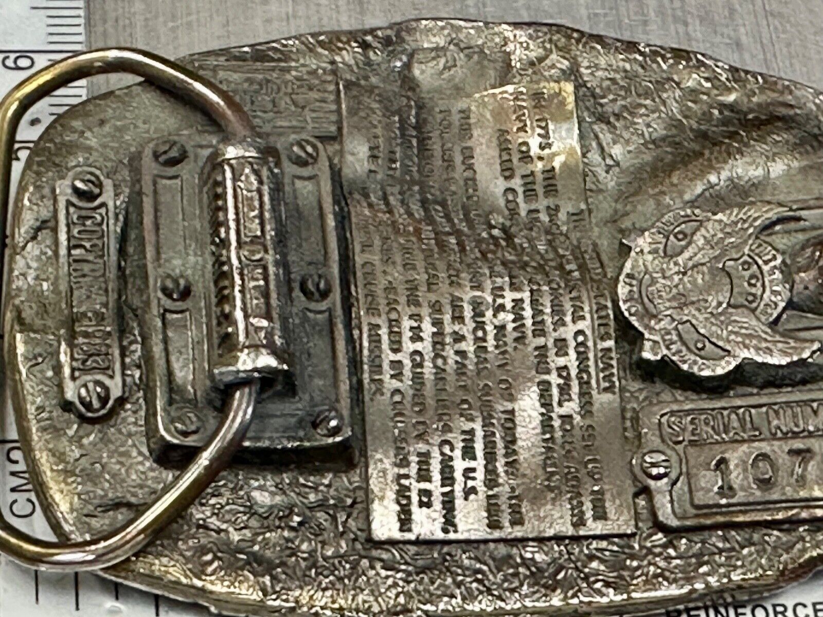 US Navy Anytime Baby 1983 Colorful Great American Belt Buckle