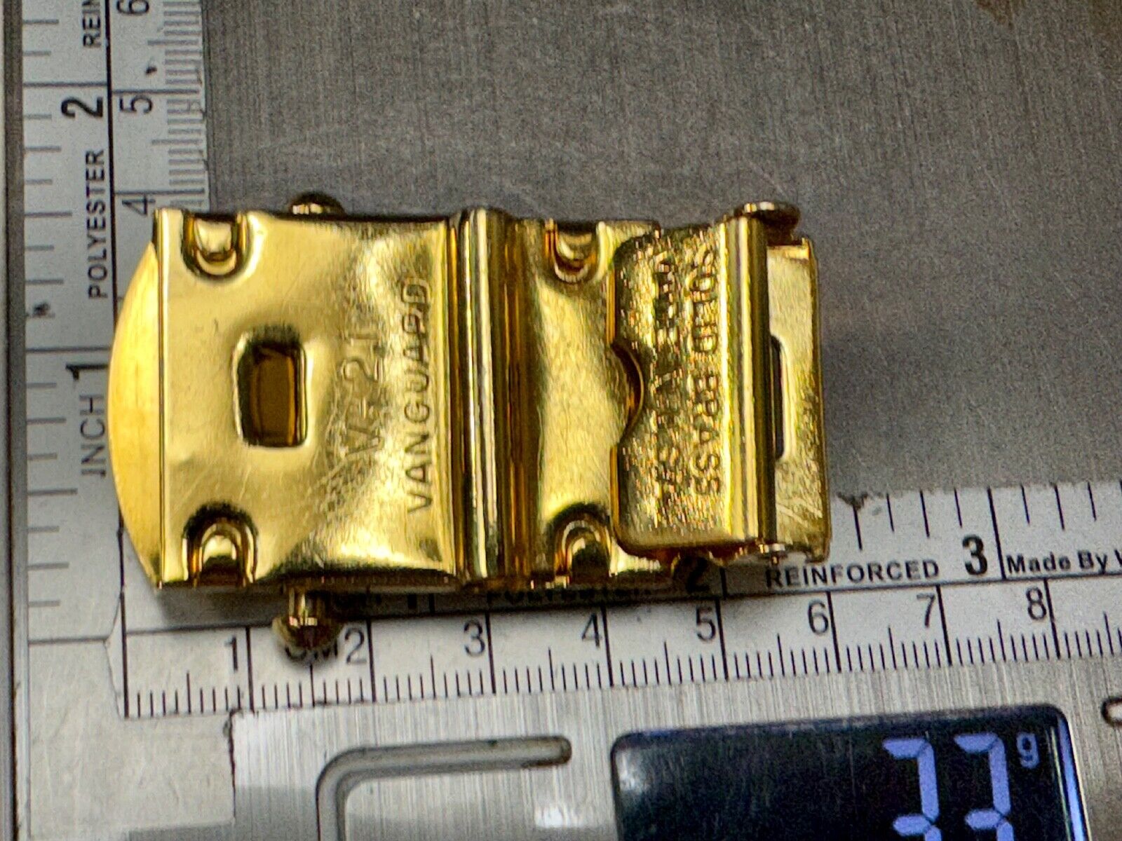 United States Navy Anchor Solid Brass Ratchet Dress Style V-21 Belt Buckle