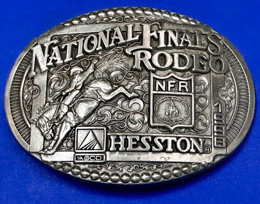 1998 ADM Hesston NFR National Finals Rodeo Cowboys Western Belt Buckle