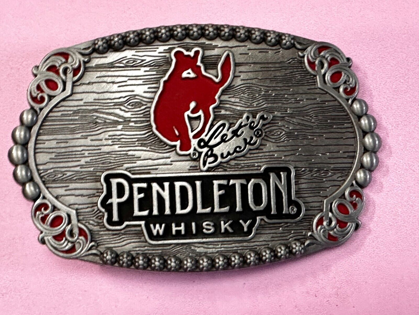 2023 Pendleton Whiskey Leter Buck Rodeo Cowboys Montana Silversmiths Belt Buckle
