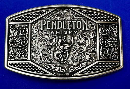 2022 Pendleton Whisky Let'er Buck Montana Silversmith Rodeo Cowboys Belt Buckle