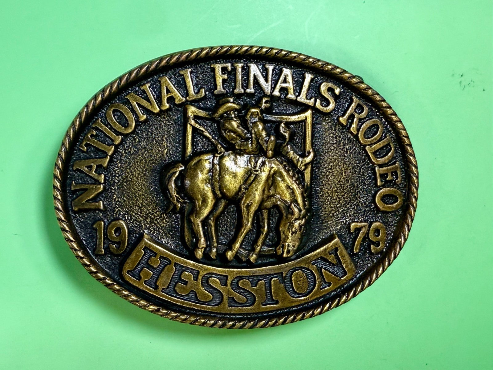 1979 Hesston NFR National Finals Rodeo Cowboys Western 5Th Edition Belt Buckle