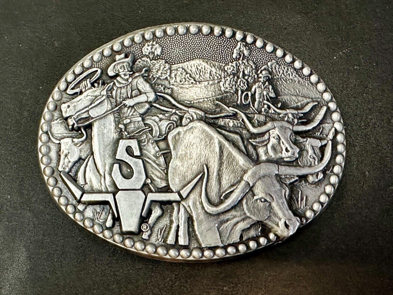 Award Design Medals Zee Series Longhorn Cattle Drive Cowboy Western Belt Buckle!