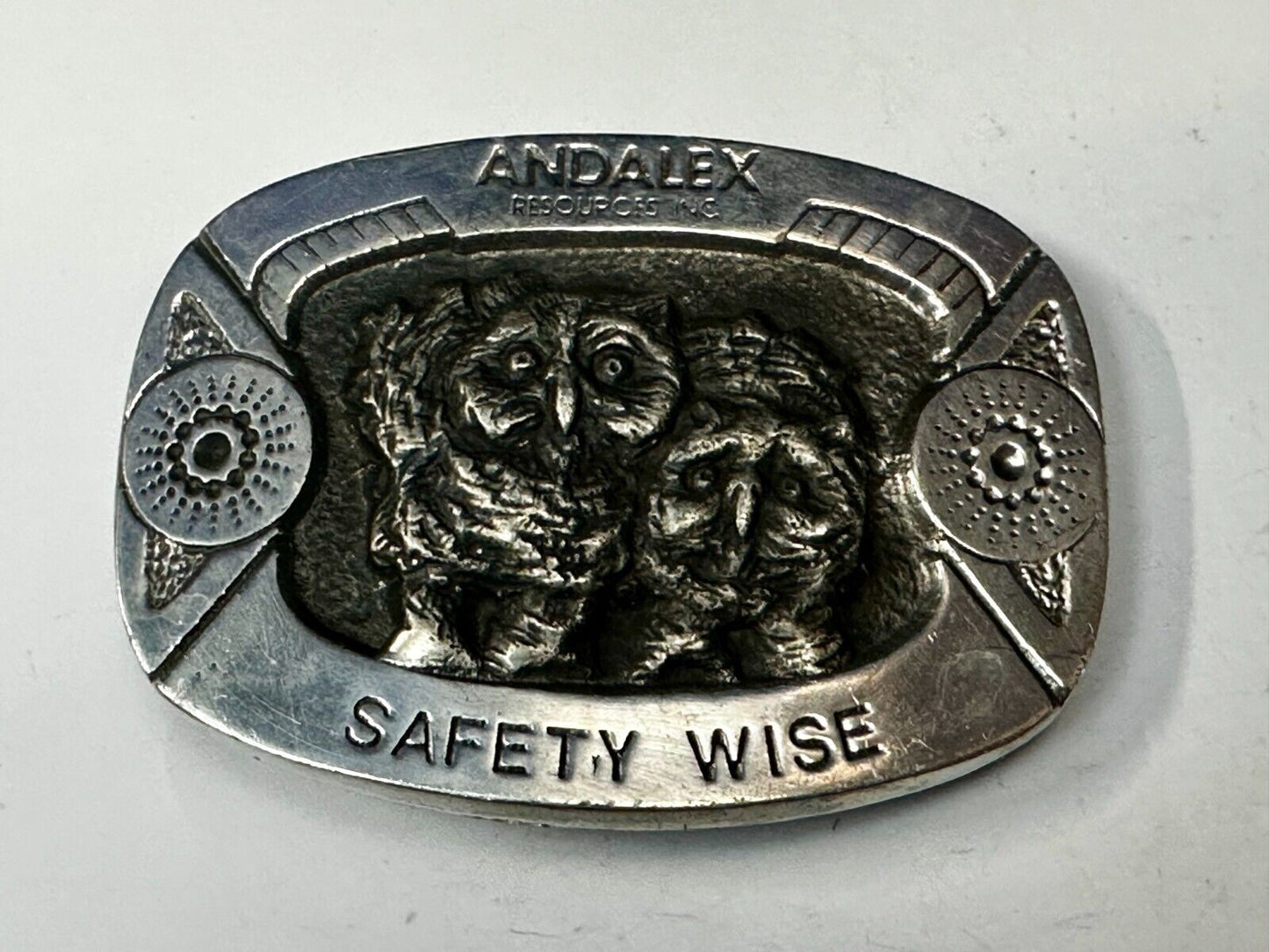 Andalex Resources Inc Safety Wise Night Owl Vintage Gary Prazen Belt Buckle
