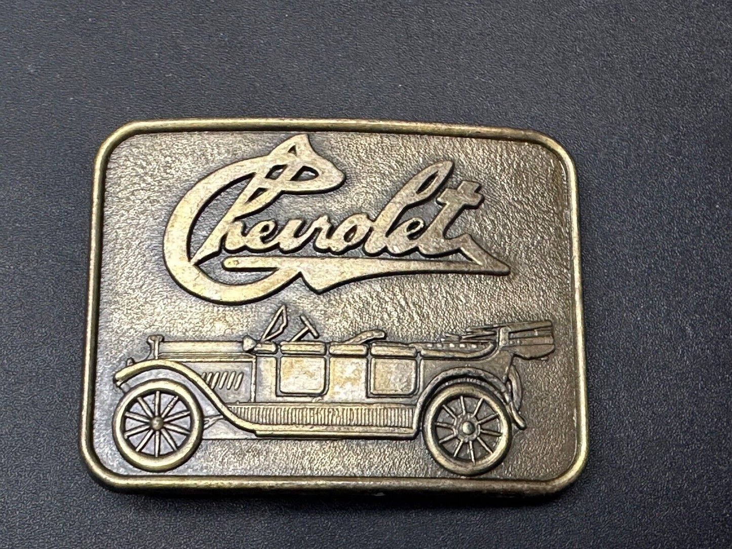 Antique Chevrolet Chevy Car Collectors Belt Buckle by RJR Roberts Co