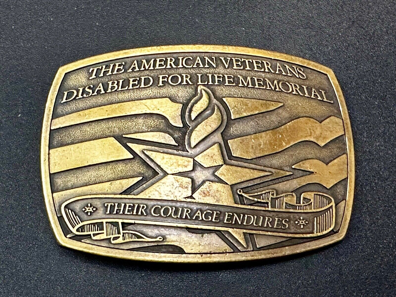 The American Veterans Disabled for life Memorial Commemorative Belt Buckle