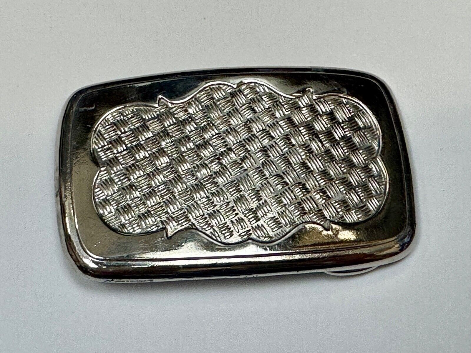 unique silver tone weave pattern western belt buckle