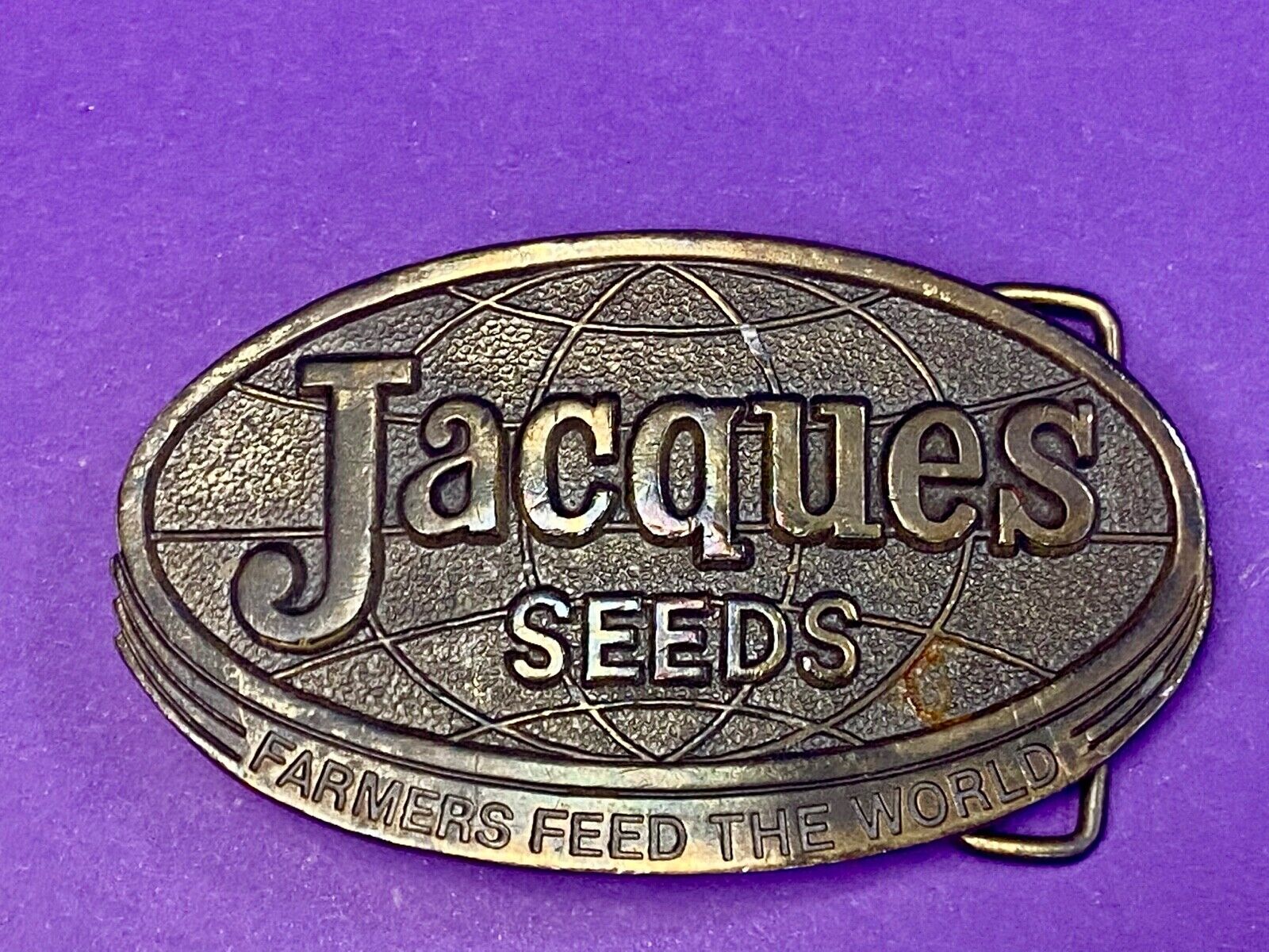 Vintage Jacques Seeds USA Farming Limited Edition 1977 Belt Buckle by Lewis 