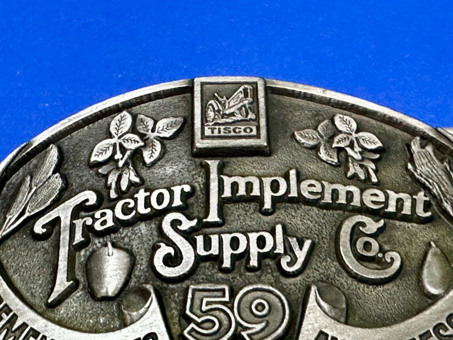 59 Years TISCO Tractor Implement Supply company Belt Buckle by Speccast