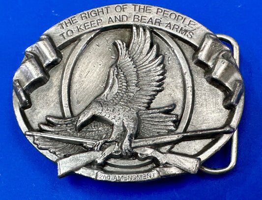 The Right of the People to keep and Bear Arms patriotic Eagle Gun 84 belt buckle