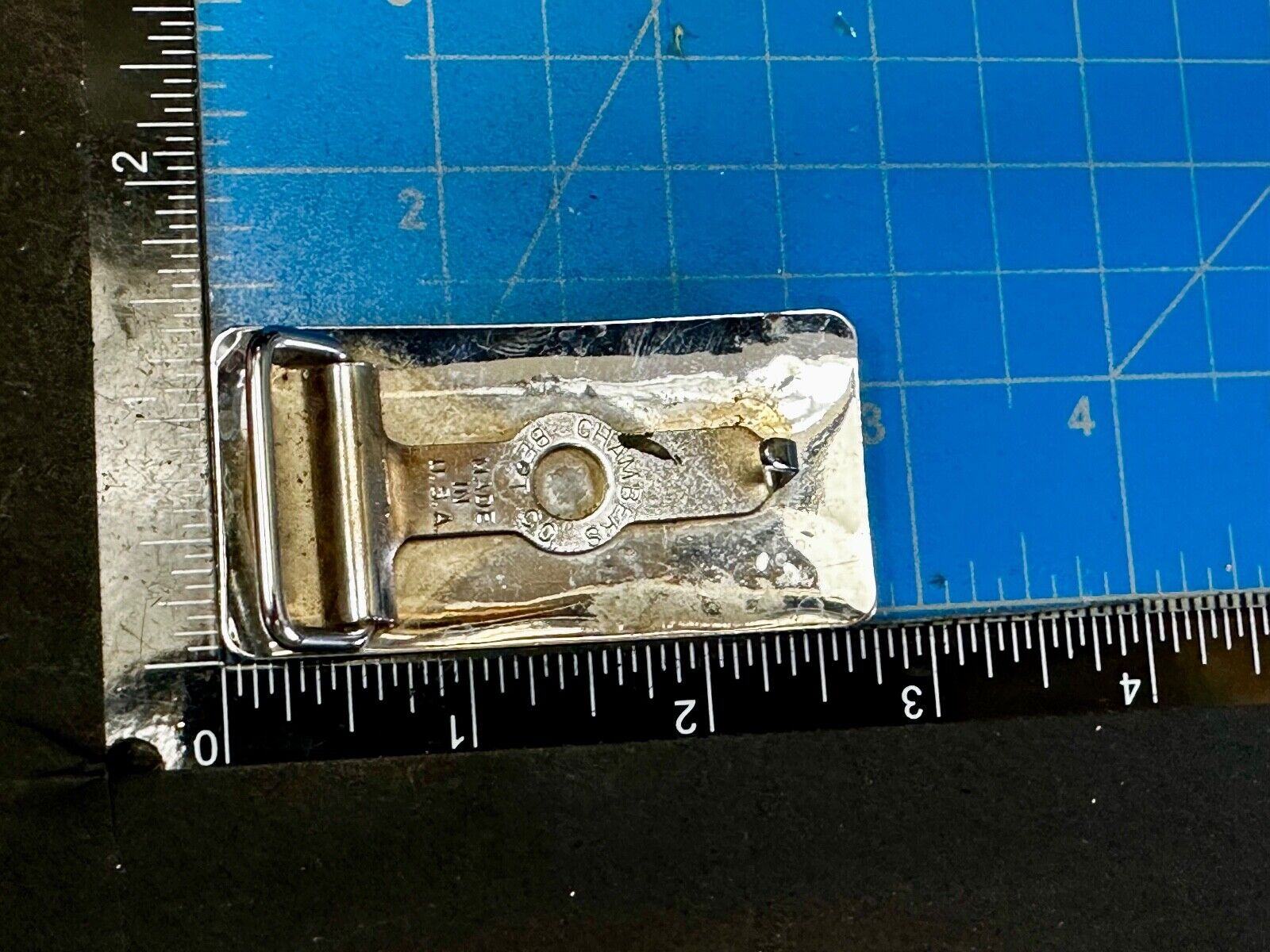 Vintage Horse Head USA Silver Tone  Belt Buckle by Chambers Belt Co