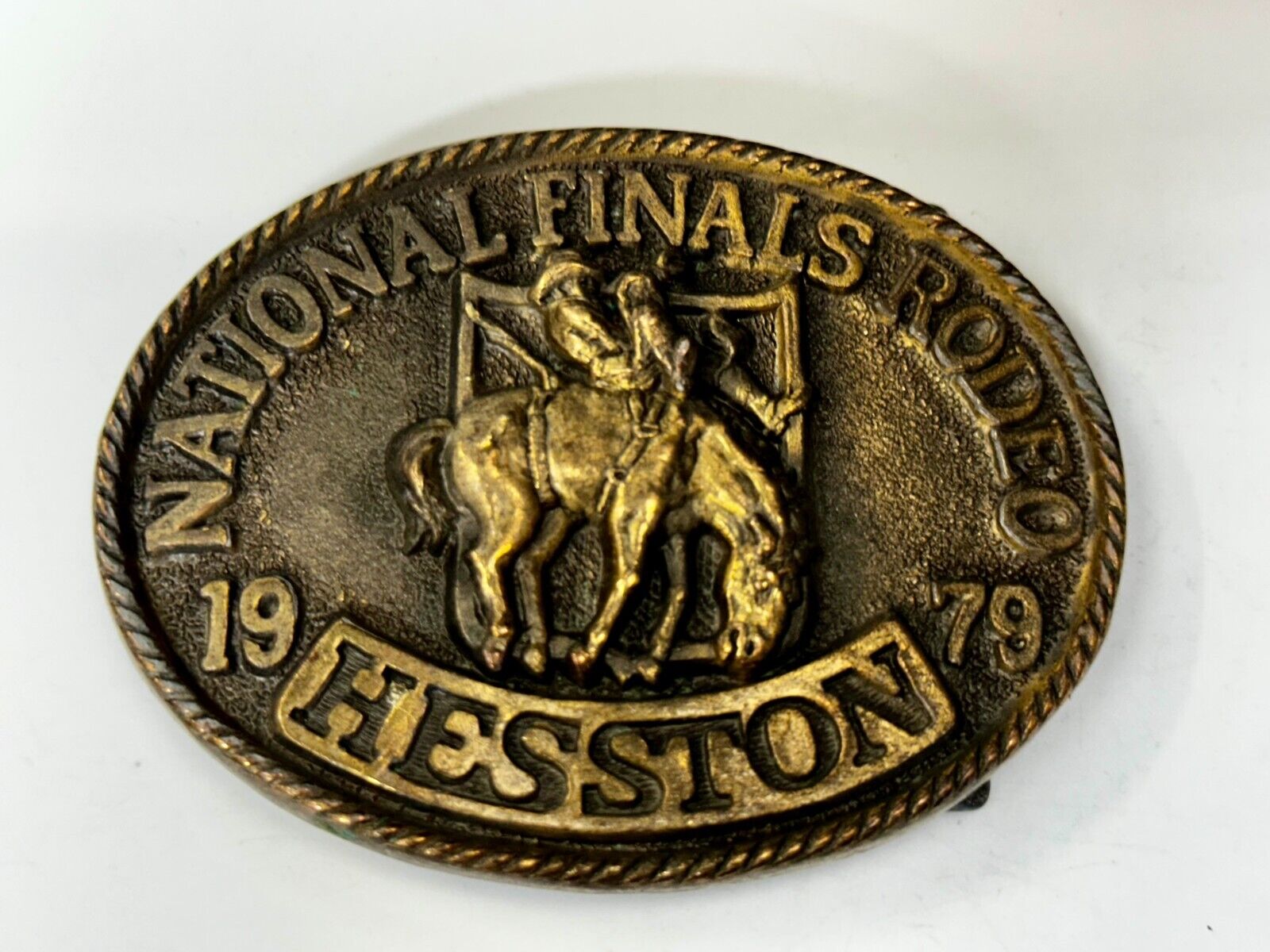 1979 NFR National Finals Rodeo Hesston Fifth Edition Commemorative Belt Buckle