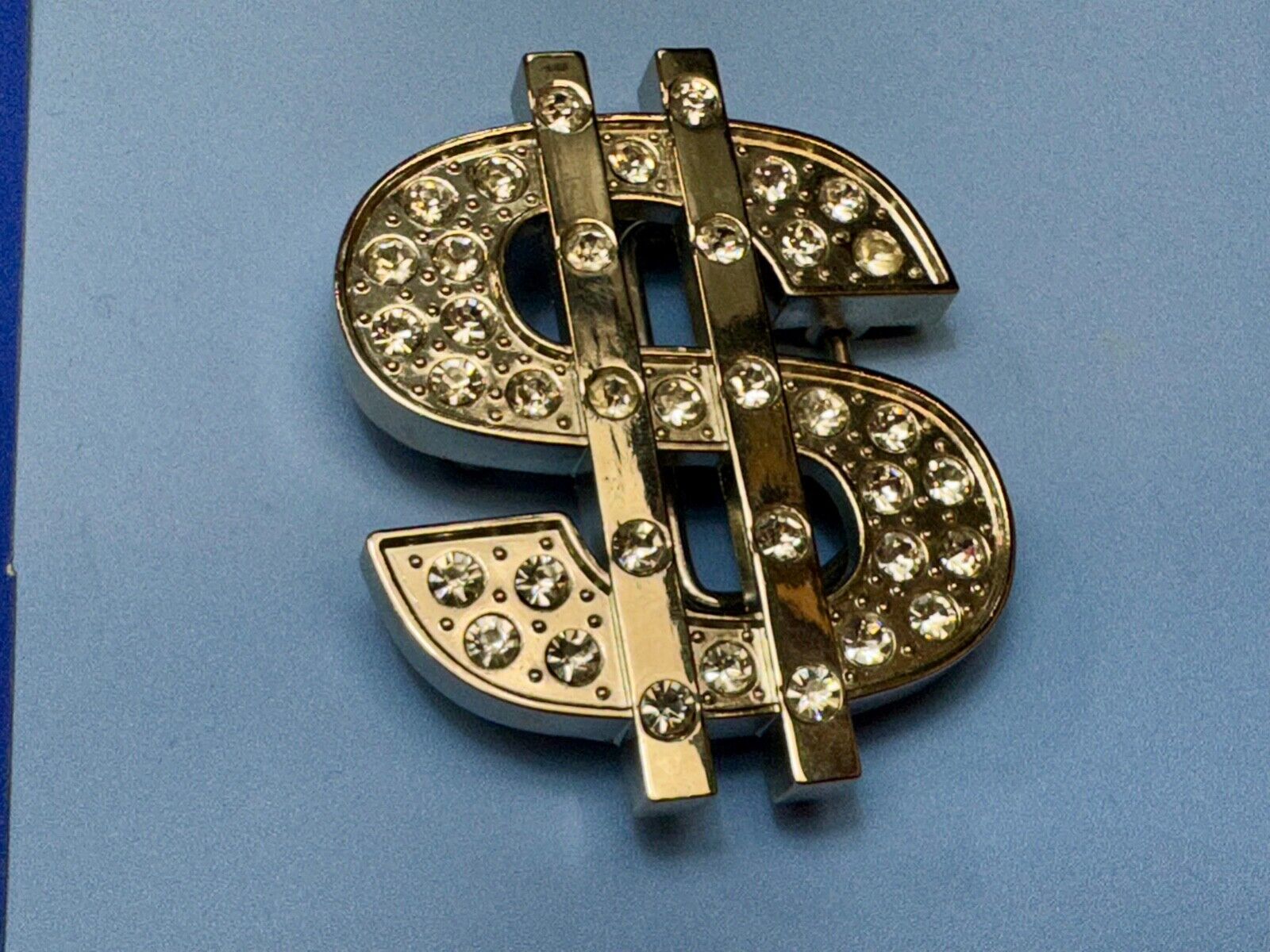 All about the $ - Jeweled Rhinestone covered Dollar Sign money cutout belt buck