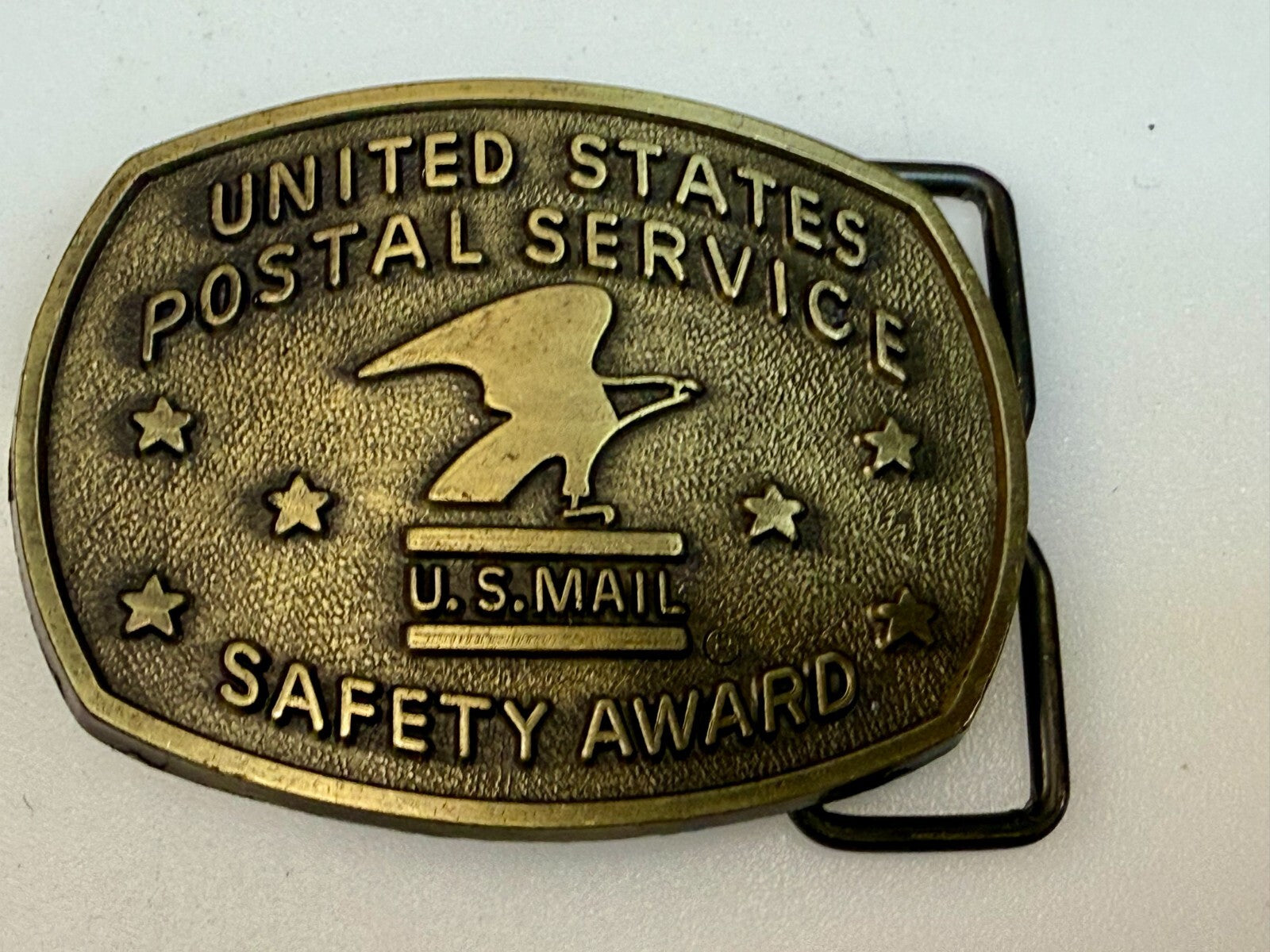United States Postal Service Safety Award U.S Mail Commemorative RJ Belt Buckle