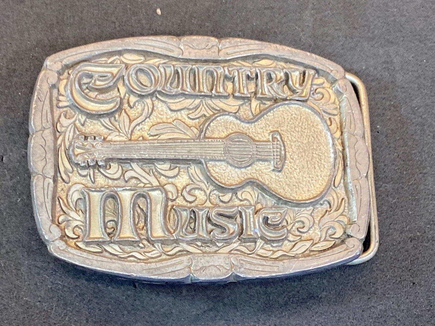 Vintage  -Buckles Of America Masterpiece  Country Music - Guitar Belt Buckle 