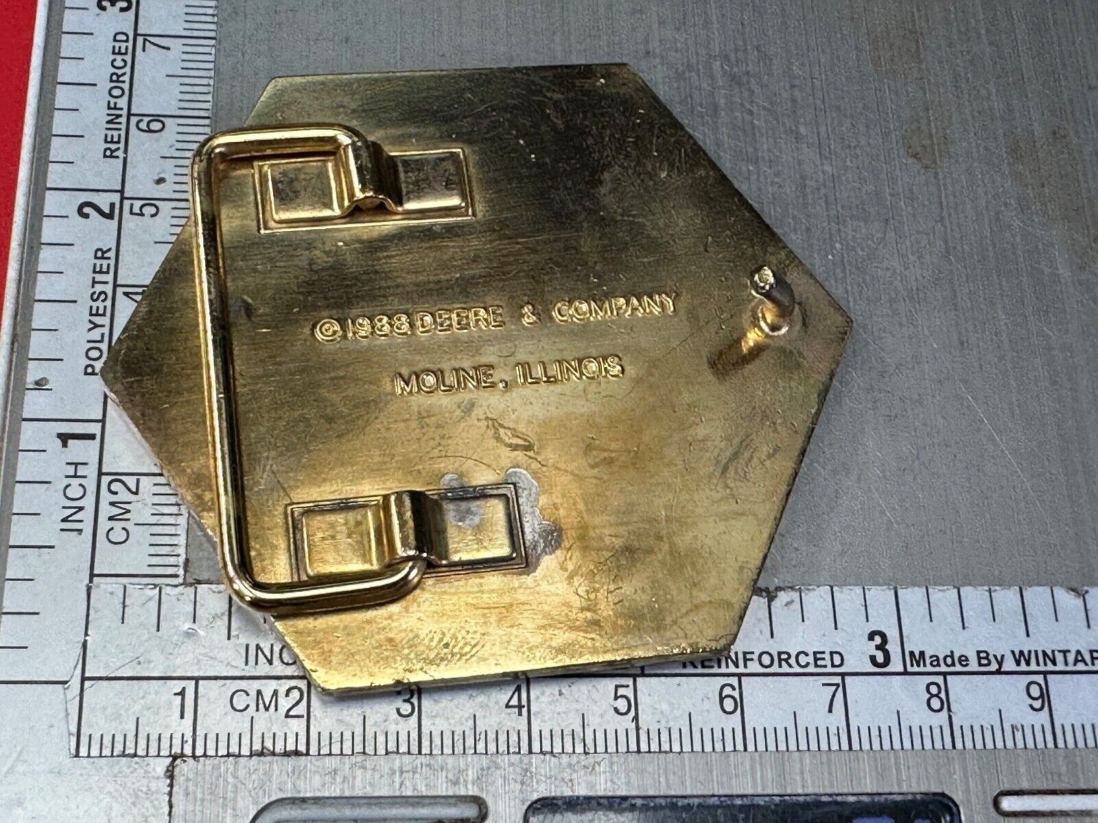 1988 John Deere & Co  Tractor Super Service Dealer Vintage belt buckle