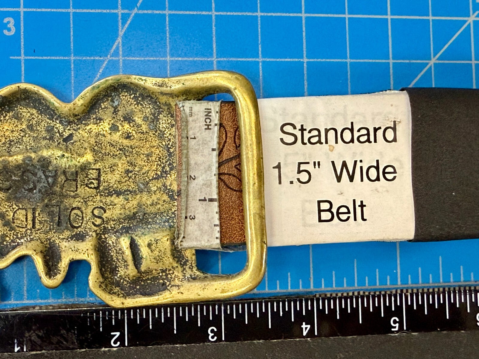 Toy Railroad Steam Engine Locomotive Train Cutout Solid Brass Belt Buckle