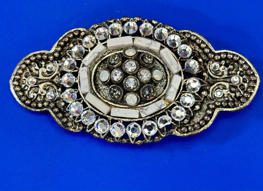 Vintage accented antique victorian vibe large belt buckle