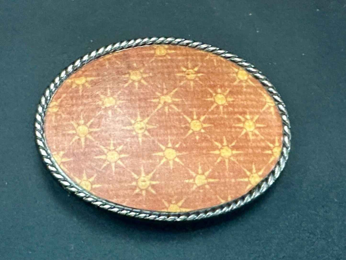 Twinkle Star - what I call wallpaper pattern vintage belt buckle by Ivan