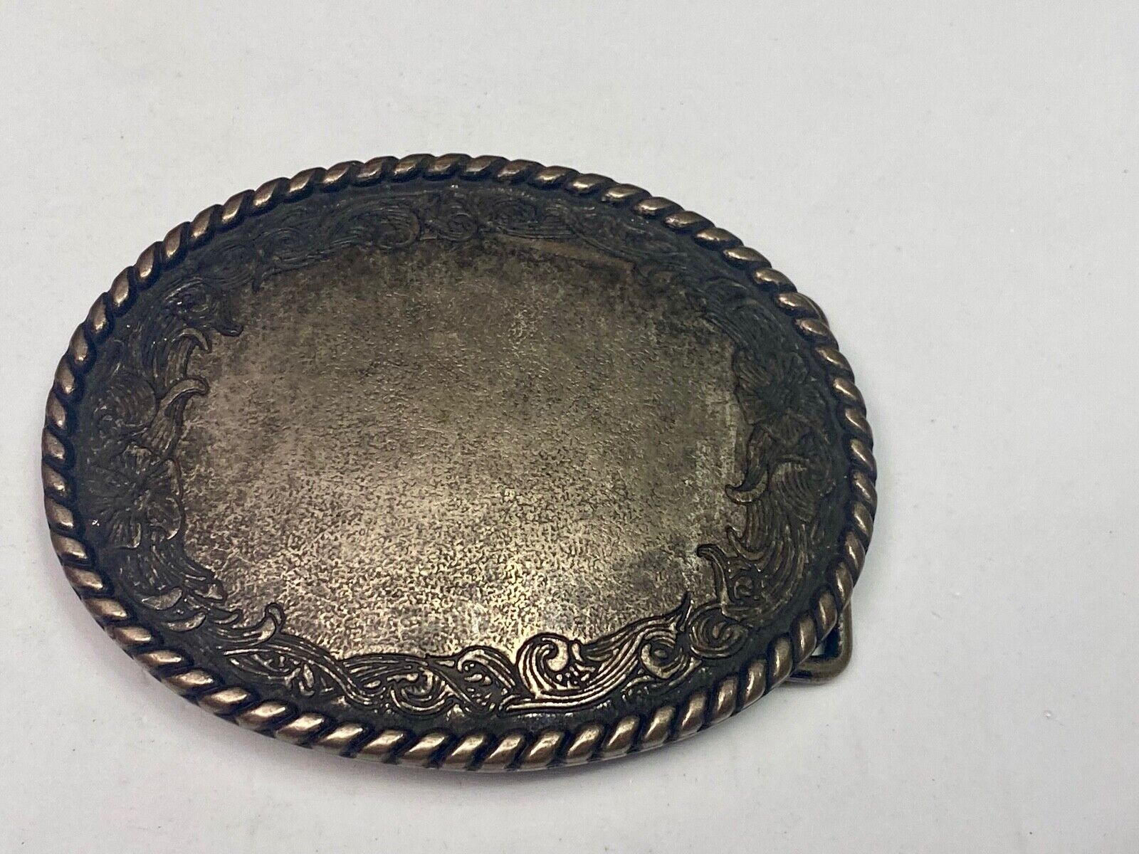 100 % Zinc Ornate Western Oval Belt Buckle Made In Italy  - Fabriqrren Itai If