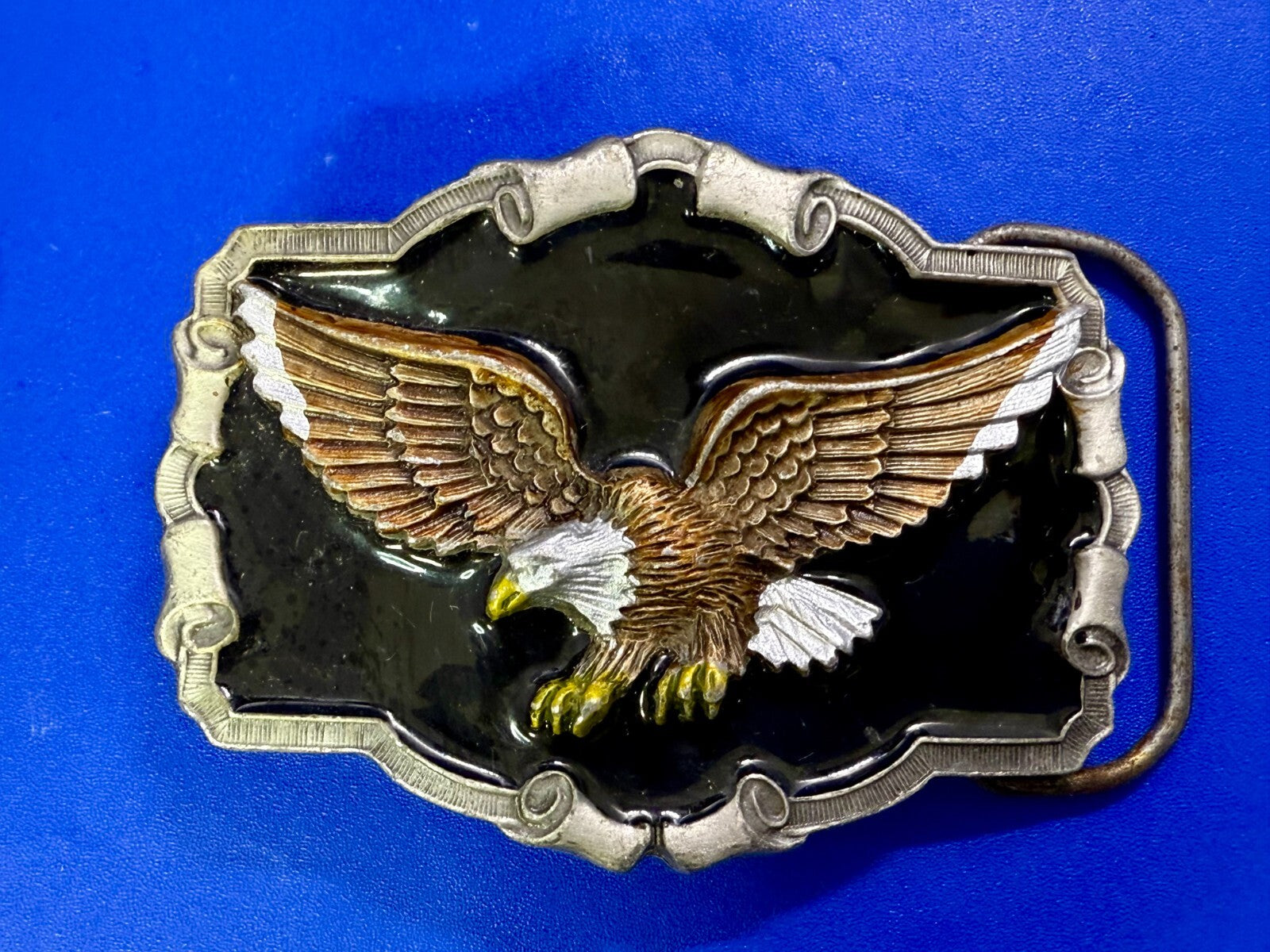 American Eagle Western Framed Patriotic Great American Products 90's Belt Buckle