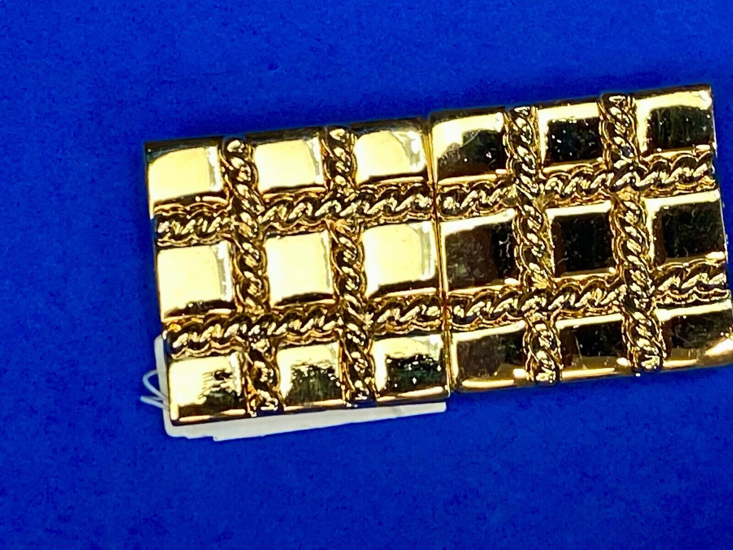 Vintage gold tone two piece interlocking belt buckle by Dotty Smith 