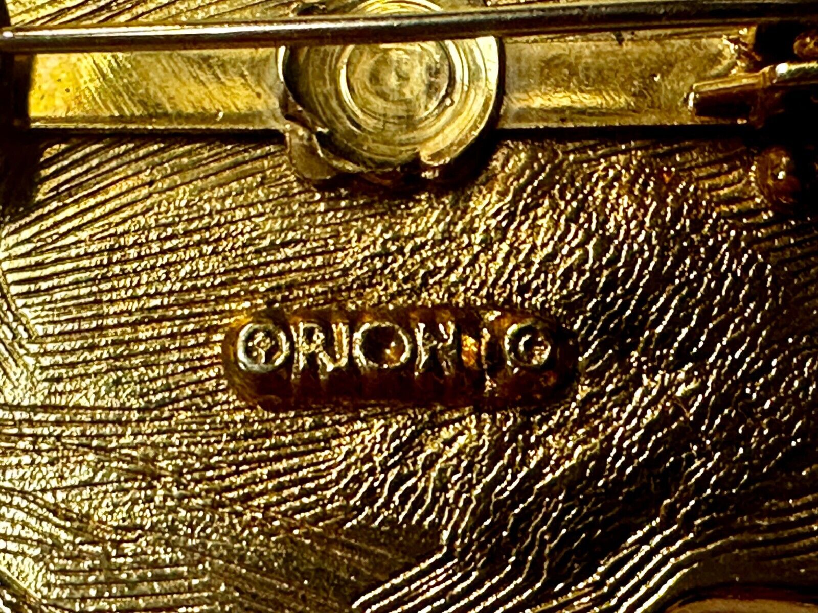 United States Map Cutout USA Country Vtg., Patriotic Brooch Pin Signed by Orion