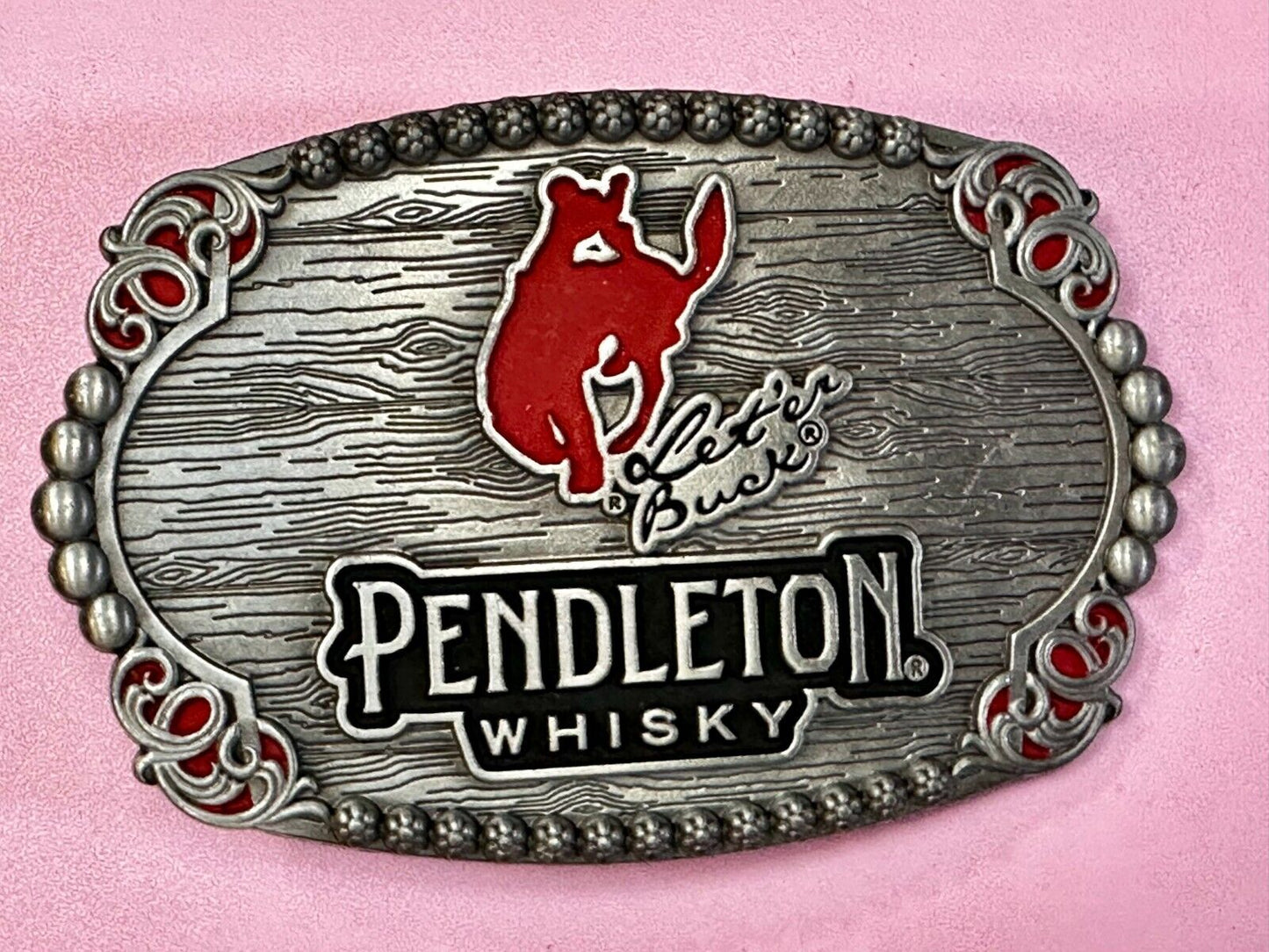 2023 Pendleton Whiskey Let'er Buck Rodeo Cowboy Montana Silversmiths Belt Buckle