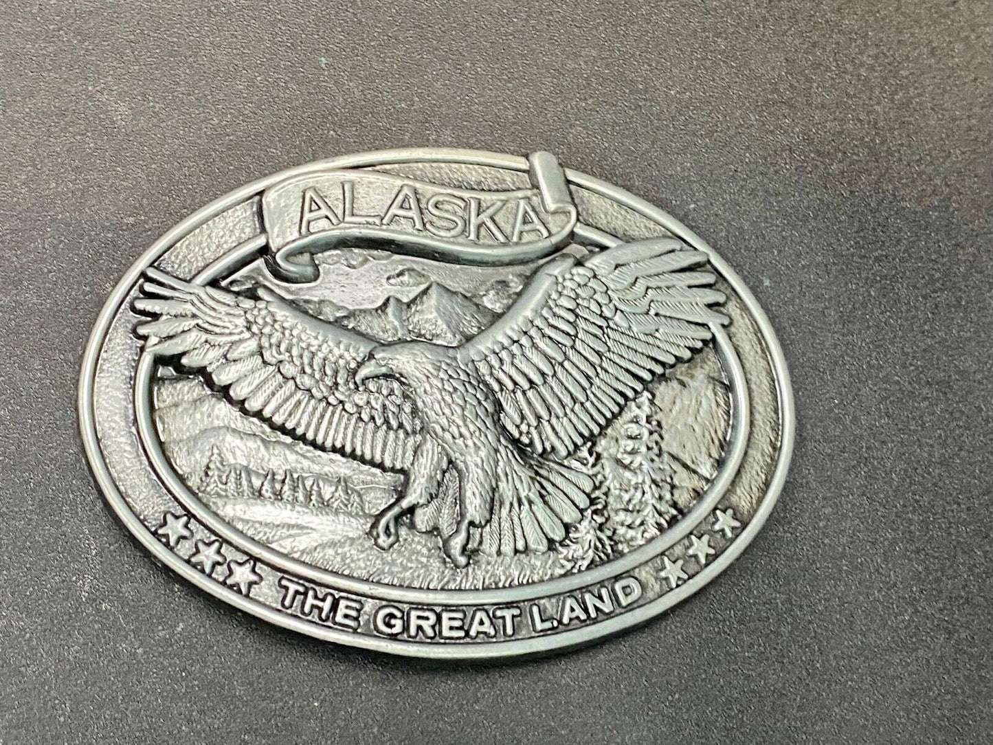 Alaska The Great Land American Bald Eagle Commemorative Belt Buckle