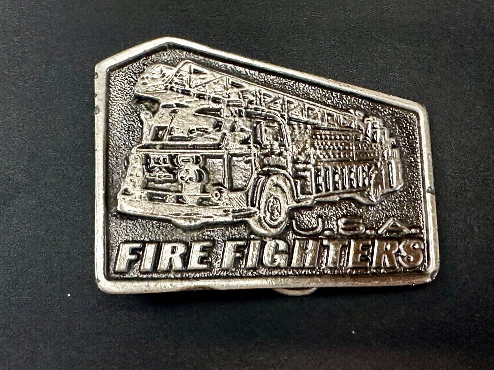 USA American Firefighters Ladder Truck Commemorative metal color Belt Buckle