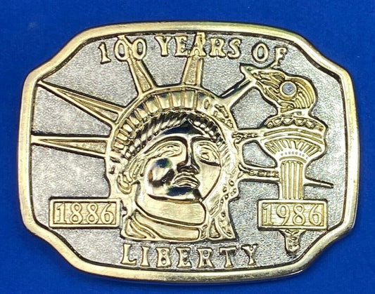  Vintage Belt Buckle 100 Years Of Lady Liberty 1886  -  1986 Statue Of Liberty