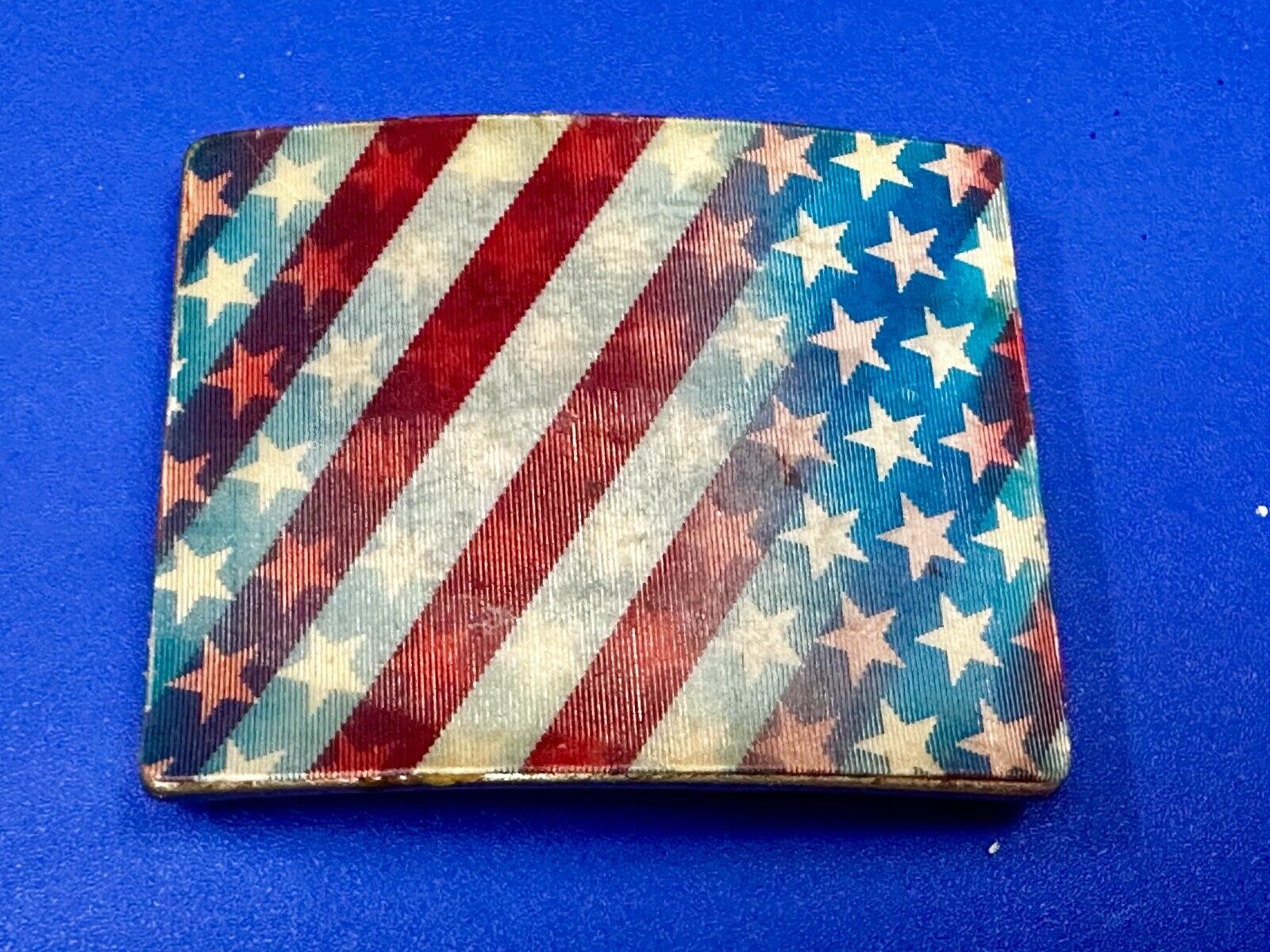 United States USA American Flag Patriotic Hologram Style Belt Buckle