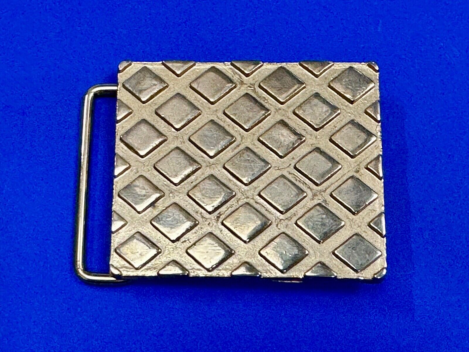 Vintage gold tone weave pattern formal replacement dress belt buckle