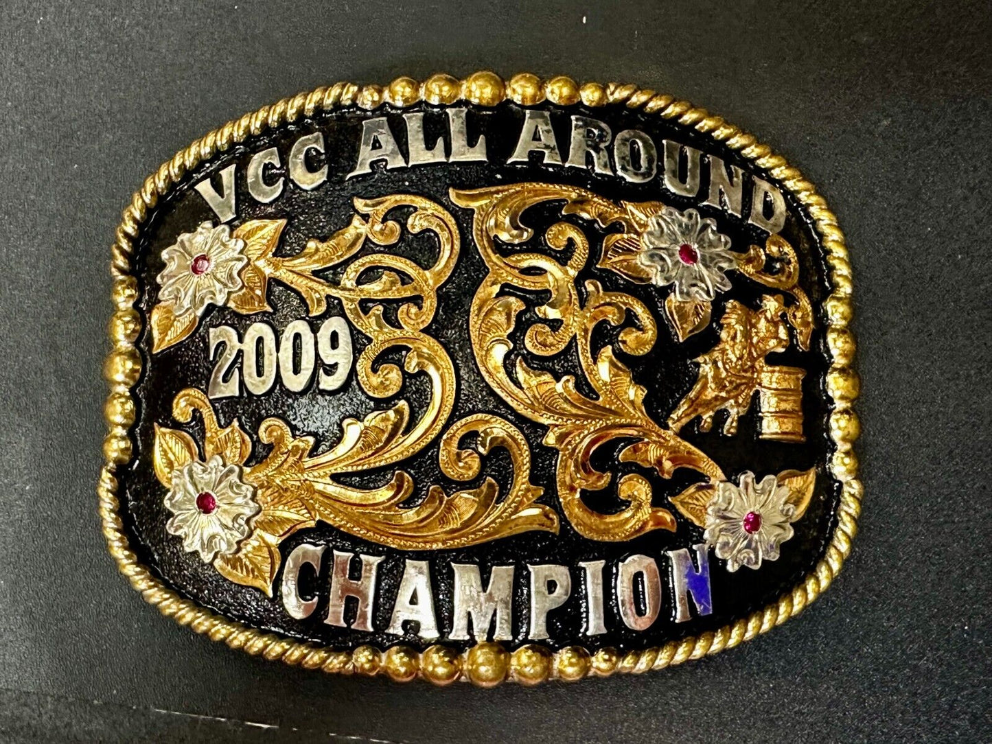 VCC All Around Champion 2009 Rodeo Trophy Belt Buckle by Cut Above Andy Andrews
