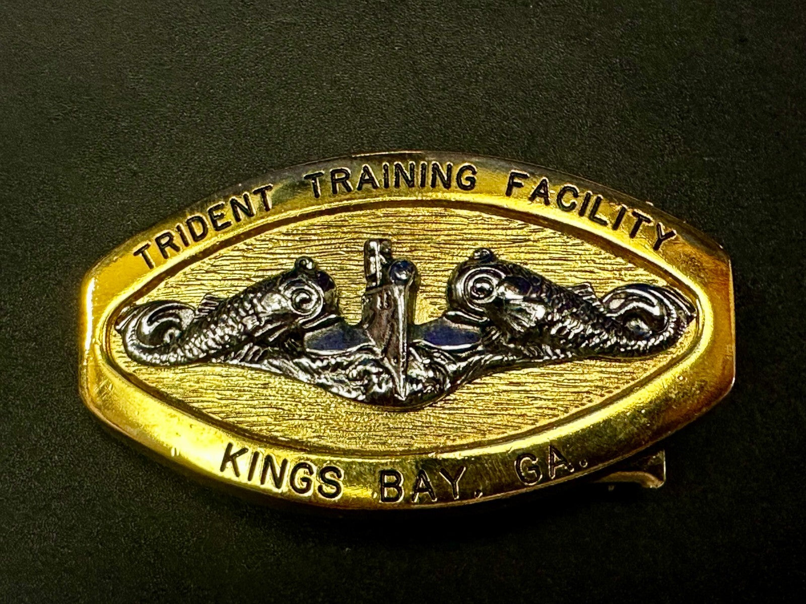 Trident Training Facility Kings Bay US Navy Commemorative USA made Belt Buckle