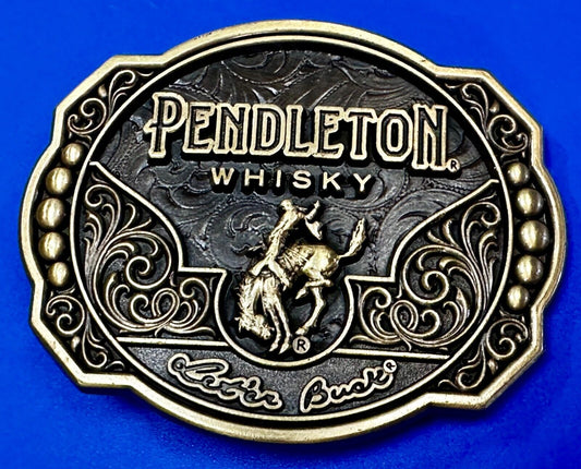 2024 Pendleton Whiskey Let'er Buck Rodeo Cowboy Montana Silversmiths Belt Buckle