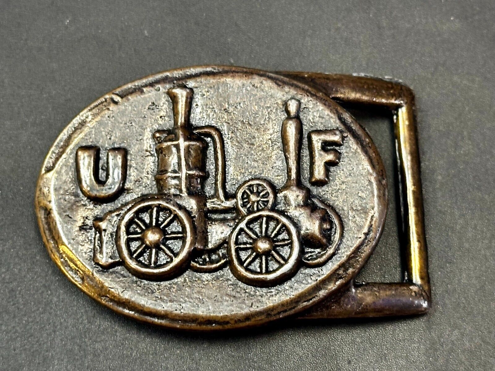 United Firemen UF Insurance Company of Philadelphia Fire Truck Belt Buckle