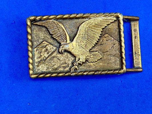 Vintage eagle flying over mountains belt buckle 