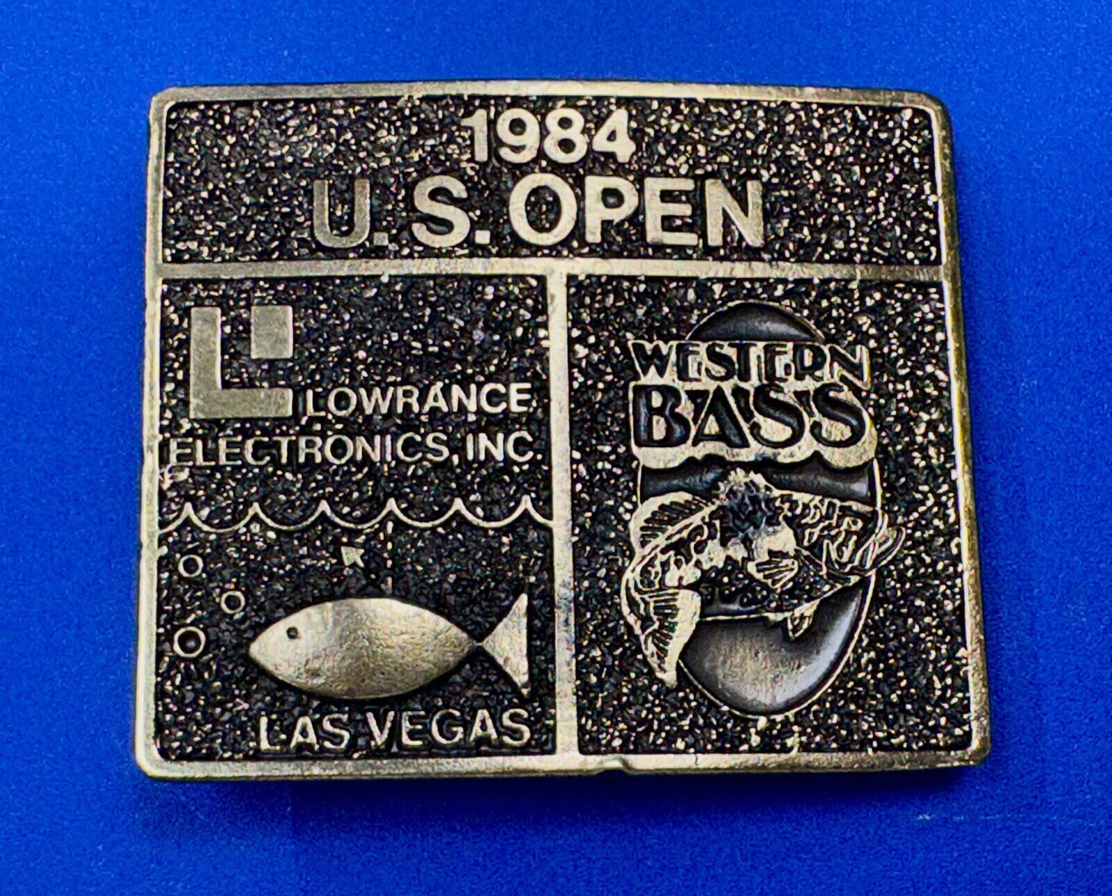 1984 US Open -Western Bass  Lawrence Electronics The Great American Belt Buckle