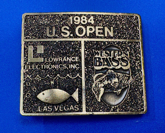 1984 US Open -Western Bass  Lawrence Electronics The Great American Belt Buckle