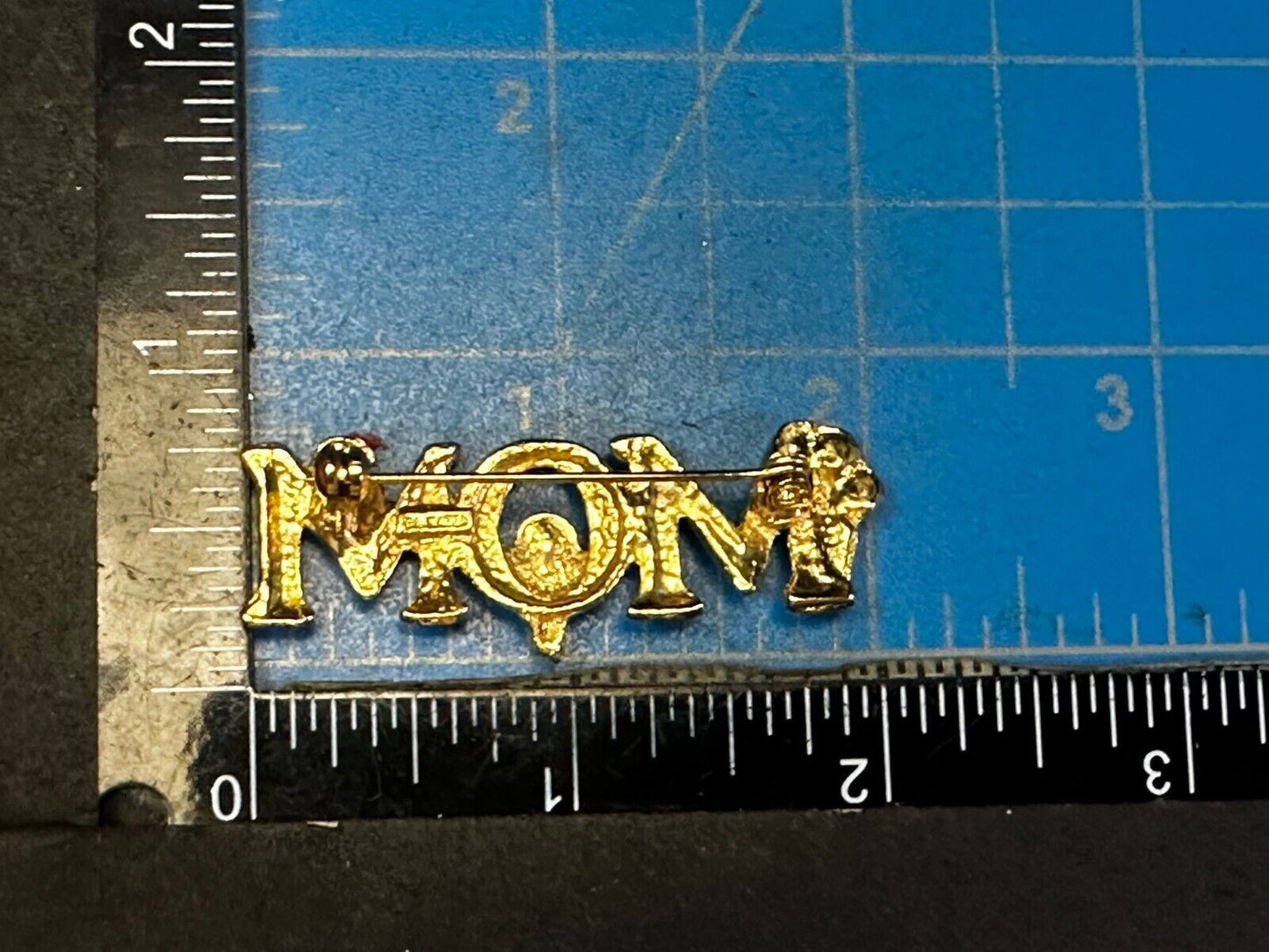 Angel MOM Mothers Day Gift Gold Tone Brooch Pin Signed  L. Razza