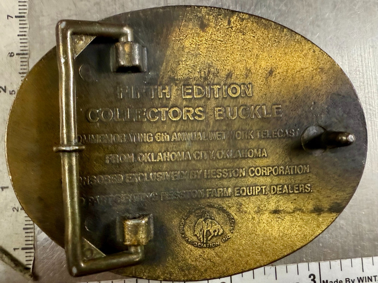 1979 Hesston NFR National Finals Rodeo Cowboys Western Vintage Belt Buckle